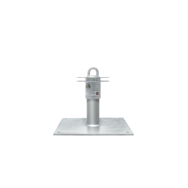 Super Anchor Safety CRA-4-12 HDG 12" 4-Way Sch 40 Riser with 52 Hole Base Plate. Requires 1054-G 4-Way Top Fixture. 1032-4G - main
